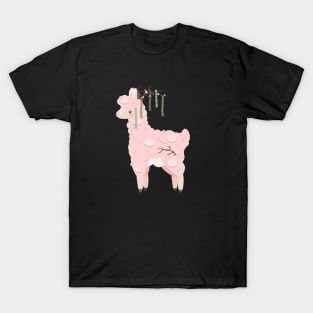 Cherry Blossom Llama T-Shirt